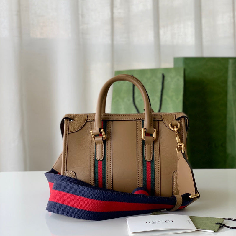 Front view of statement polished women's handbag – women's everyday handbag