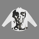 Side profile of Louis Vuitton luxury clothing with logo-detail design