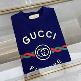 Back view of Gucci luxury clothing with logo-detail design