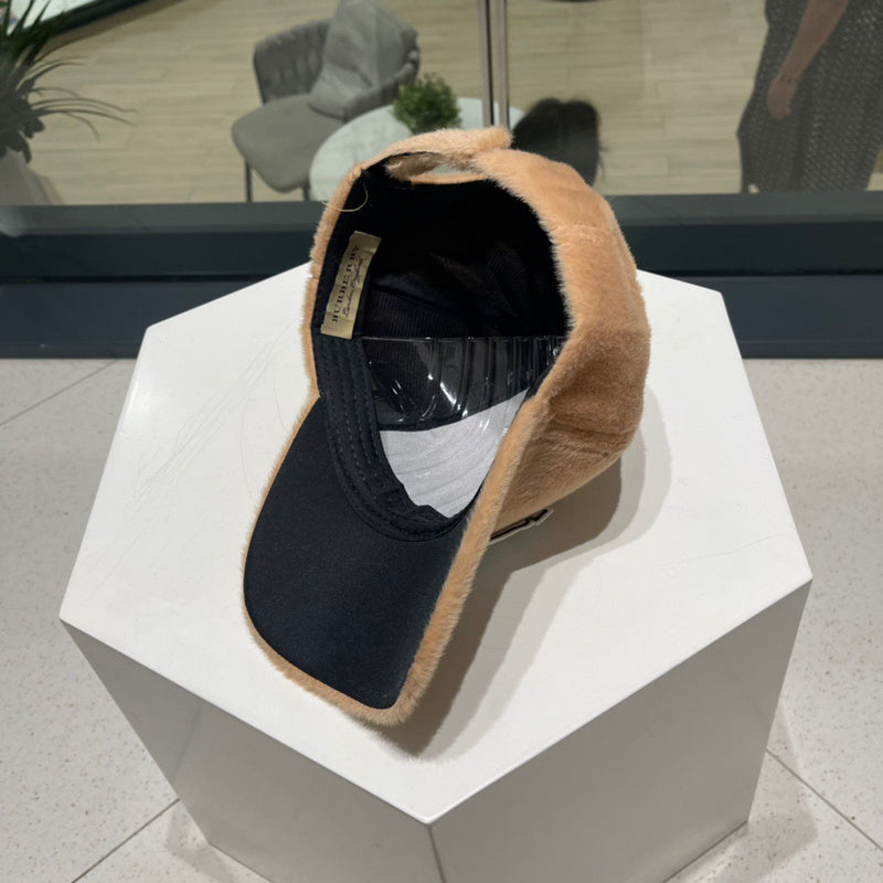 Side view of Burberry unisex cap