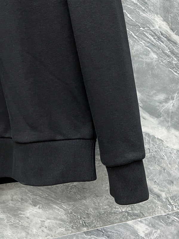 Back view of Louis Vuitton luxury clothing with signature branding