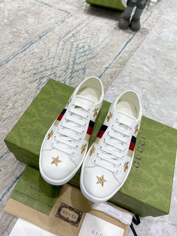 Gucci tonal black luxury sneakers view 7 classic court silhouette