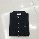 Close-up detail shot of Lacoste luxury clothing with tailored silhouette