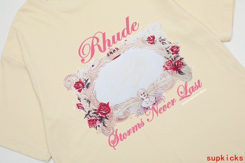 Back view of Rhude luxury clothing with contemporary cut