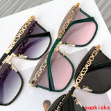 Close-up detail view of Louis Vuitton unisex sunglasses