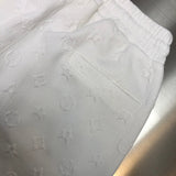 Back view of Louis Vuitton luxury clothing with monogram-inspired silhouette