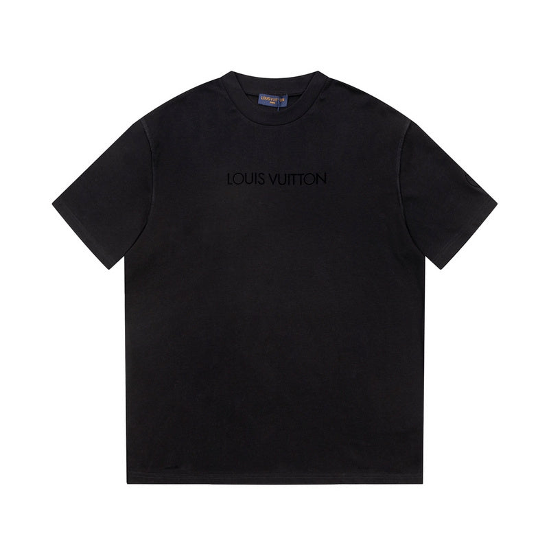 Side profile of Louis Vuitton cotton t-shirt with monogram-inspired silhouette