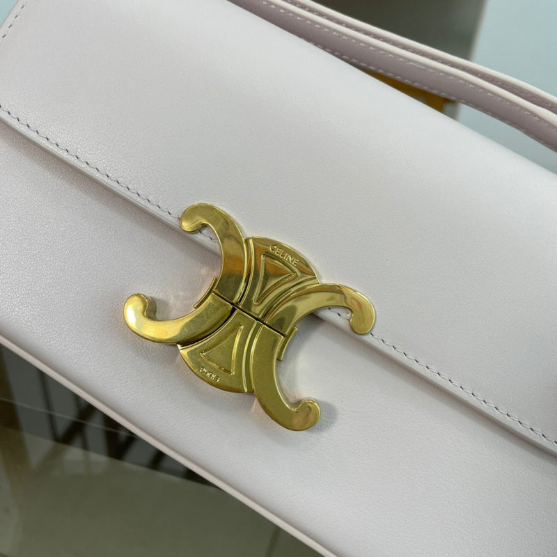 Top view of classic signature women's handbag – women's designer-style accessory