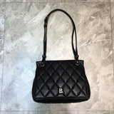 Refined Vegan Leather Handbag - Refined Silhouette | Women's Luxury Handbag #787 - side angle view (image 2) of designer-inspired handbag