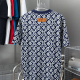 Side profile of Louis Vuitton cotton t-shirt with monogram-inspired silhouette