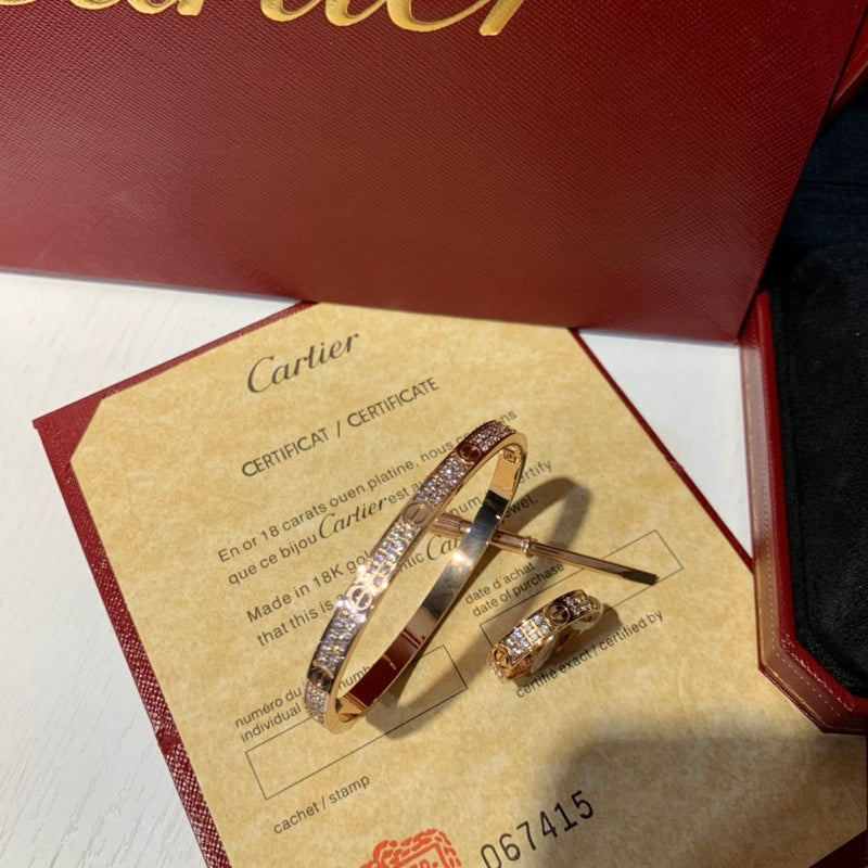 Side view of Cartier unisex jewelry piece