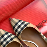 Sophisticated Faux Leather Shoes - Smooth Faux-Leather Finish | Women's Statement Footwear #1514 - styled full view (image 7) of designer-inspired shoes