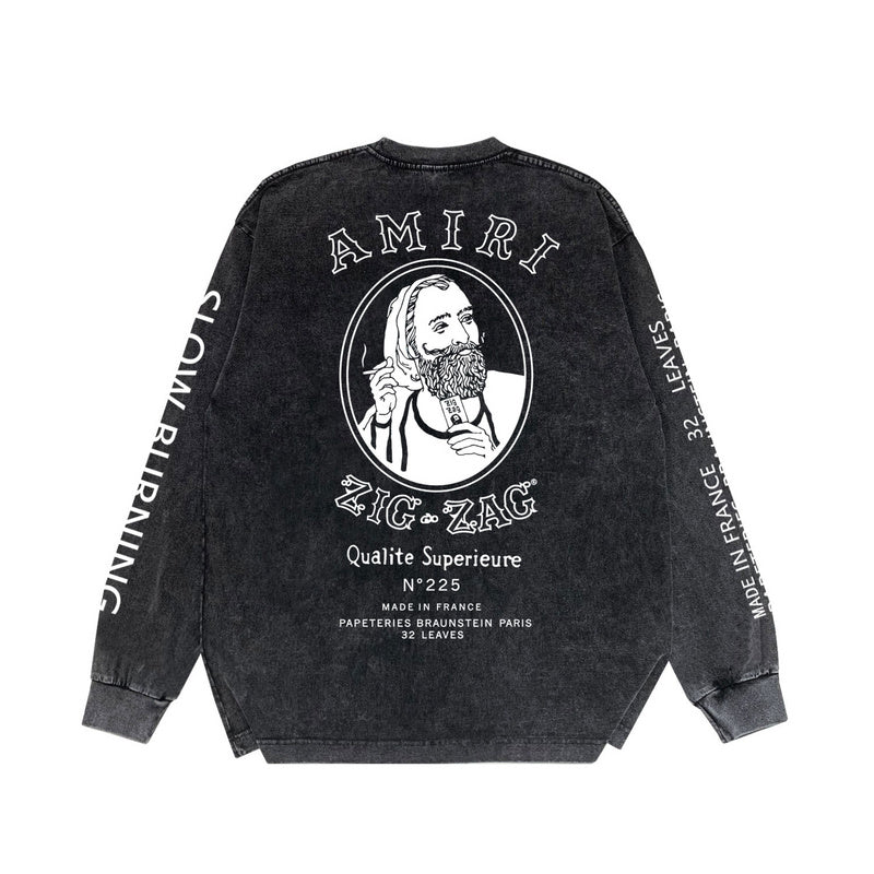 Close-up of Amiri hoodie craftsmanship
