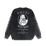 Close-up of Amiri hoodie craftsmanship