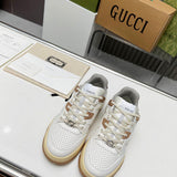 Gucci stone beige luxury sneakers view 5 chunky sole construction