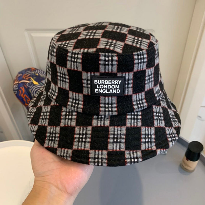 Angled view of Burberry unisex cap