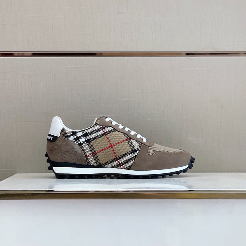 Burberry Camel Low-Top Sneakers - Toe Detail View