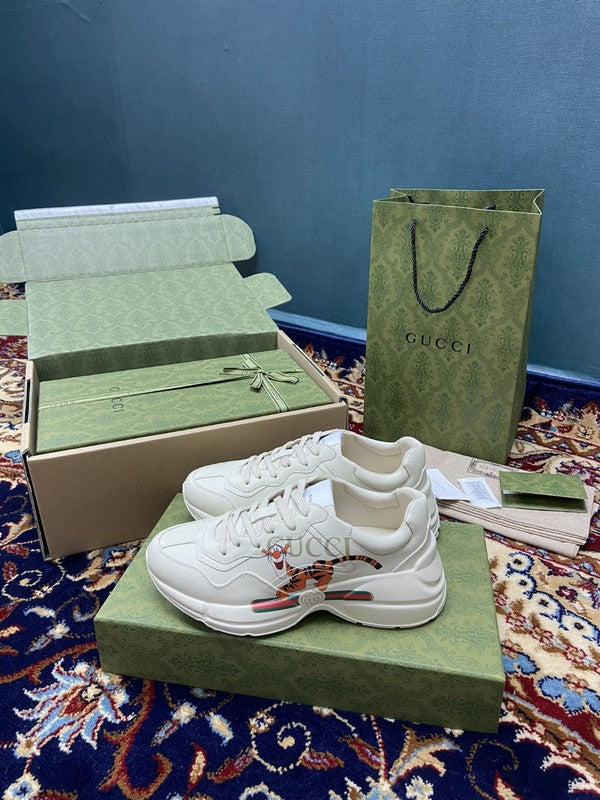 Gucci neutral cream luxury sneakers view 5 streetwear statement look