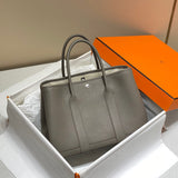 Side view of versatile structured handbag