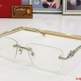 Close-up detail view of Cartier unisex sunglasses