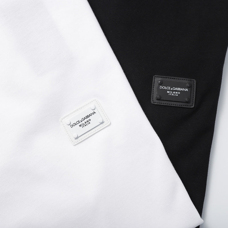 Close-up detail shot of Polo cotton polo shirt with signature branding