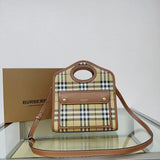 Modern Faux Leather Handbag - Sleek Minimalist Lines | Women's Premium Handbag #1144 - side angle view (image 2) of designer-inspired handbag