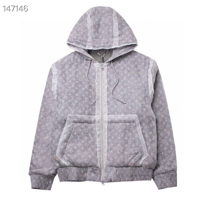 Close-up detail shot of Louis Vuitton luxury clothing with tailored silhouette