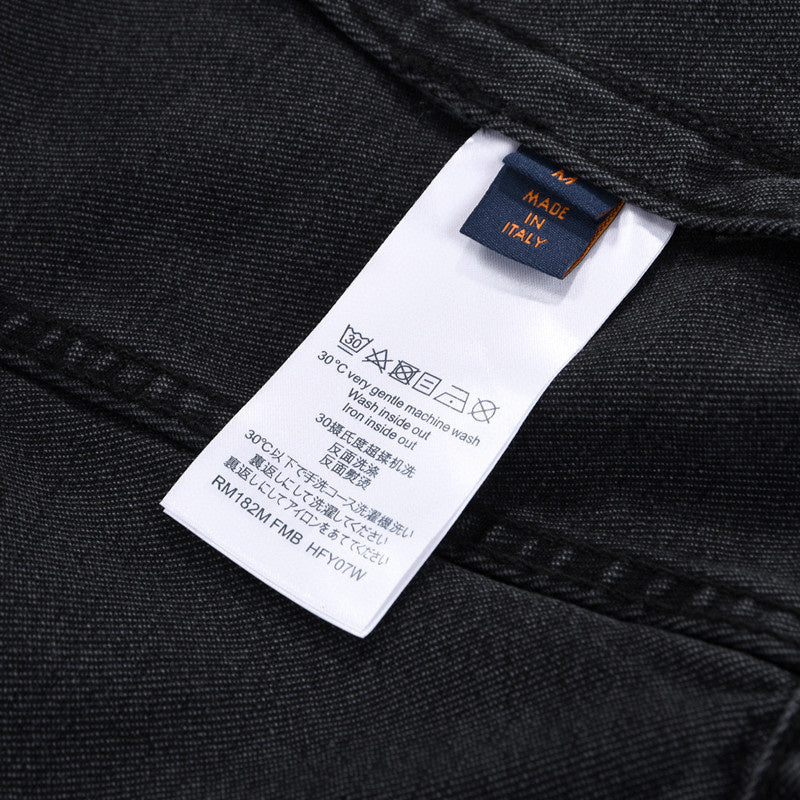 Side profile of Louis Vuitton luxury clothing with relaxed-fit cut