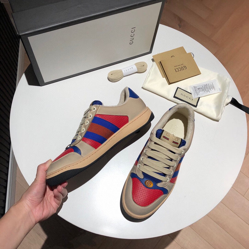 Gucci sneakers detailed view showing premium designer craftsmanship