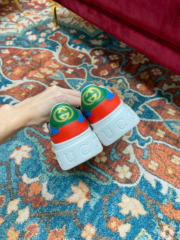Gucci sneakers detailed view showing premium designer craftsmanship
