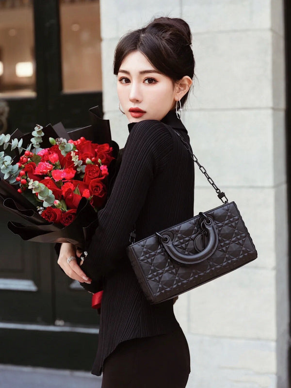 Interior view of elevated modern women's handbag – women's luxury accessory