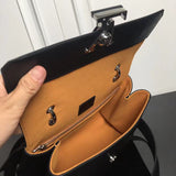 Handle and strap detail of polished elevated women's handbag – women's premium purse