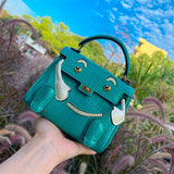 Close-up detail of modernist bag design