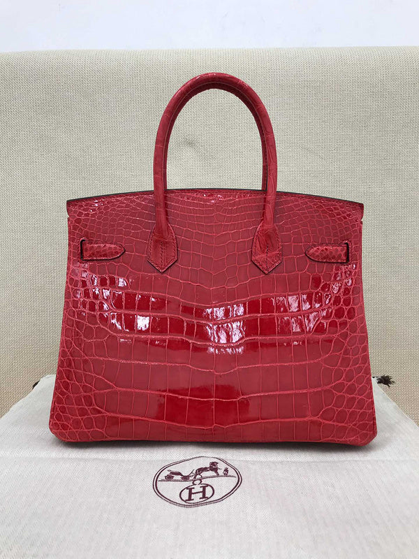 Understated bag shown from front angle