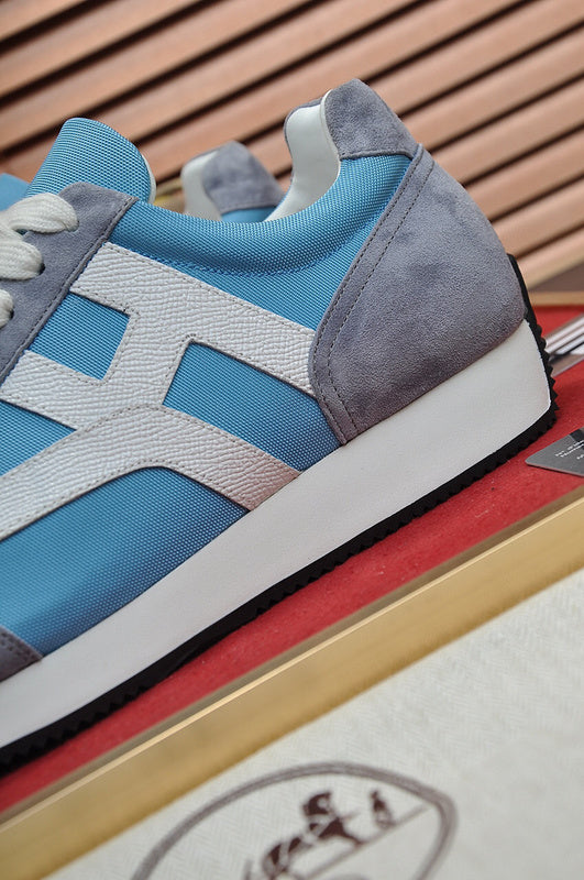 Hermès Beige Chunky Platform Sneakers - Lifestyle Styling Shot