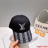 Close-up detail view of Louis Vuitton unisex cap