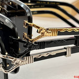 Close-up detail view of Cartier unisex sunglasses