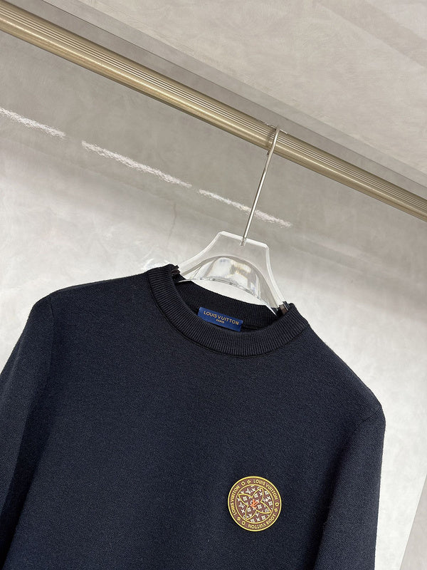 Front view of Louis Vuitton luxury clothing with contemporary cut
