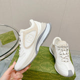 Gucci muted earth tones luxury sneakers view 7 retro runner design
