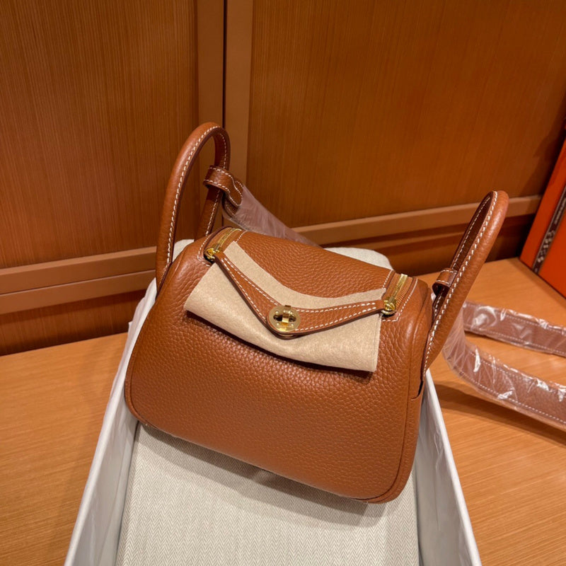 Poised bag shown from front angle