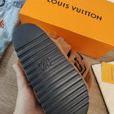 Louis Vuitton Nude Loafer Flats - Angled View