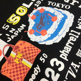 Flat lay presentation of Louis Vuitton luxury clothing with relaxed-fit cut