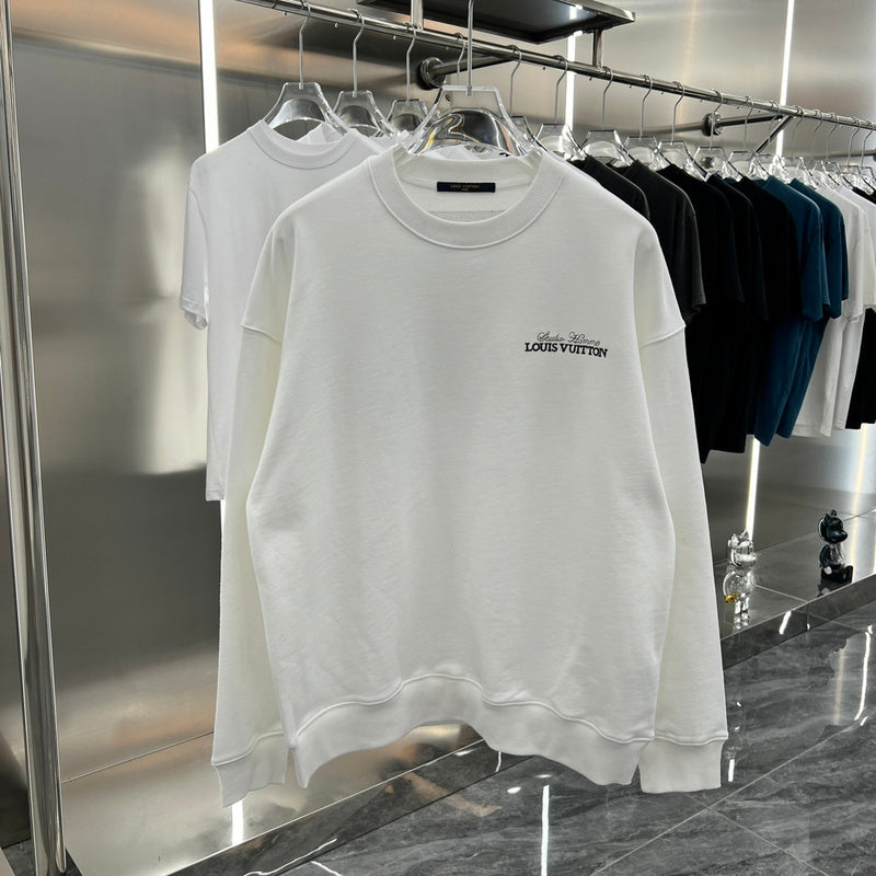 Side profile of Louis Vuitton luxury clothing with relaxed-fit cut