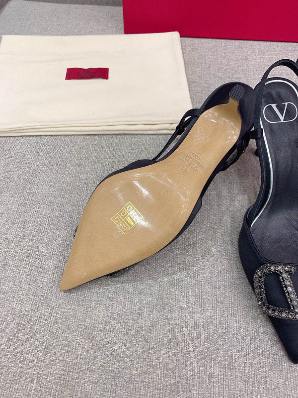 Close-up of Valentino Garavani shoes craftsmanship