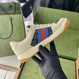 Gucci tonal black luxury sneakers view 8 bold athletic profile