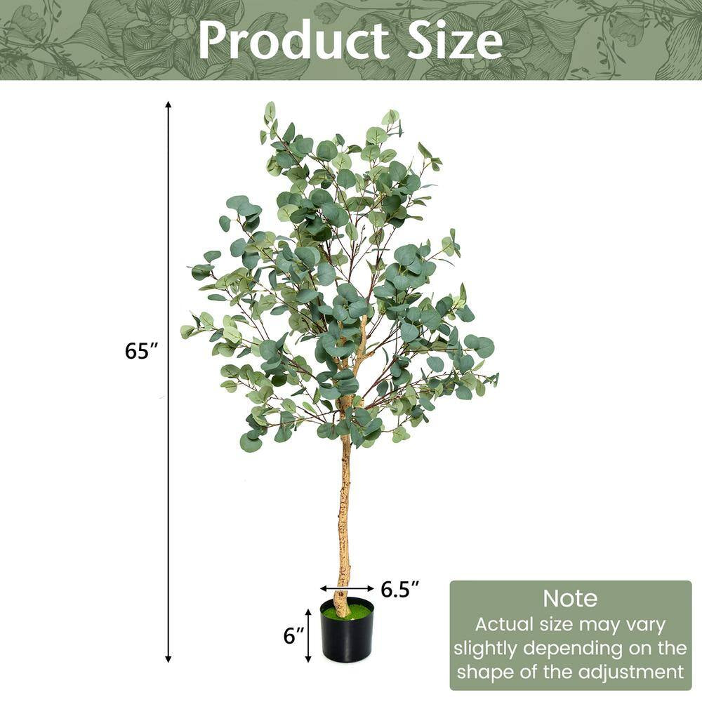 5 . 5 FT Artificial Tree Fake Eucalyptus Tree