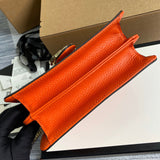 Back view of structured polished women's handbag – women's luxury accessory