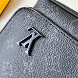 Top view of structured polished women's handbag – women's designer-style accessory