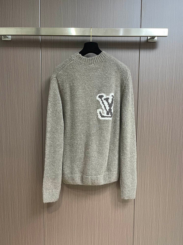 Side profile of Louis Vuitton luxury clothing with monogram-inspired silhouette