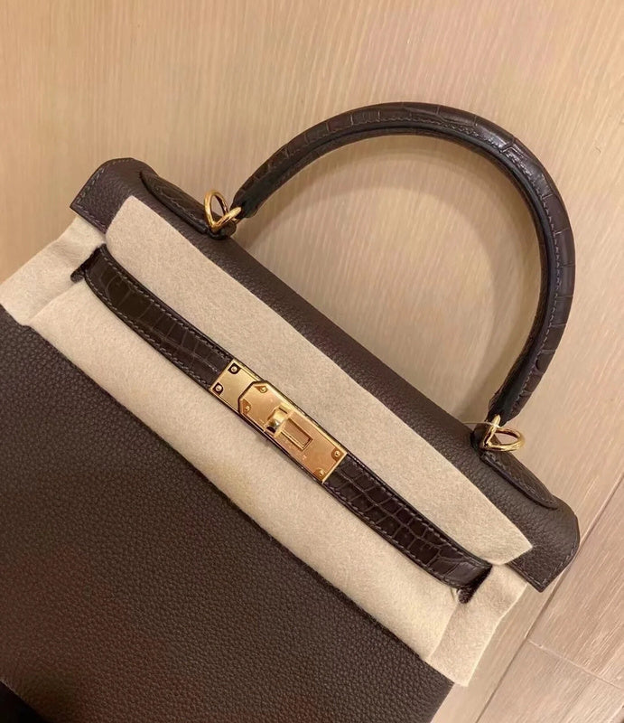 Close-up detail of classic bag design